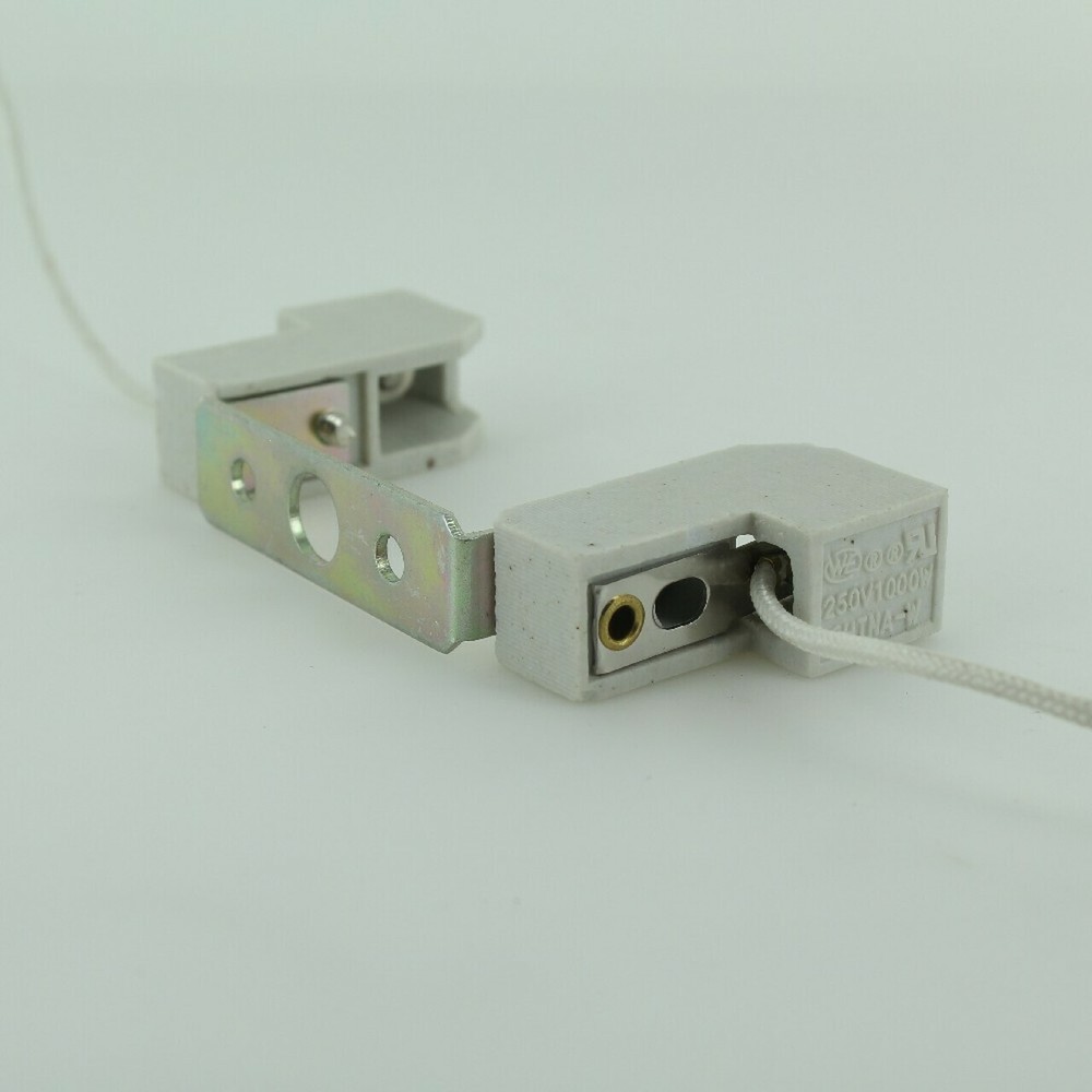 SMALL HALOGEN SOCKET & BRACKET WITH WIRE LEADS NEW 30574J