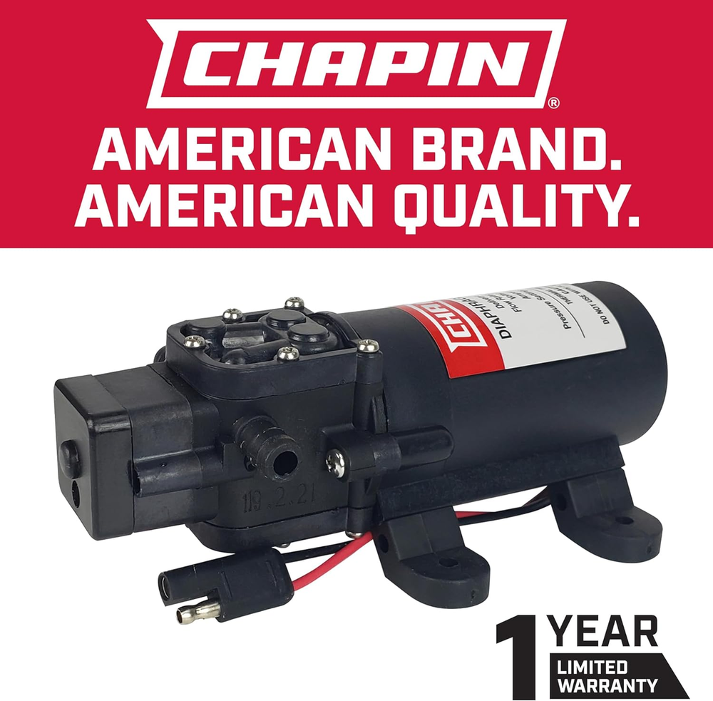 6-9206 12V 1.0 GPM Diaphragm Pump, Black