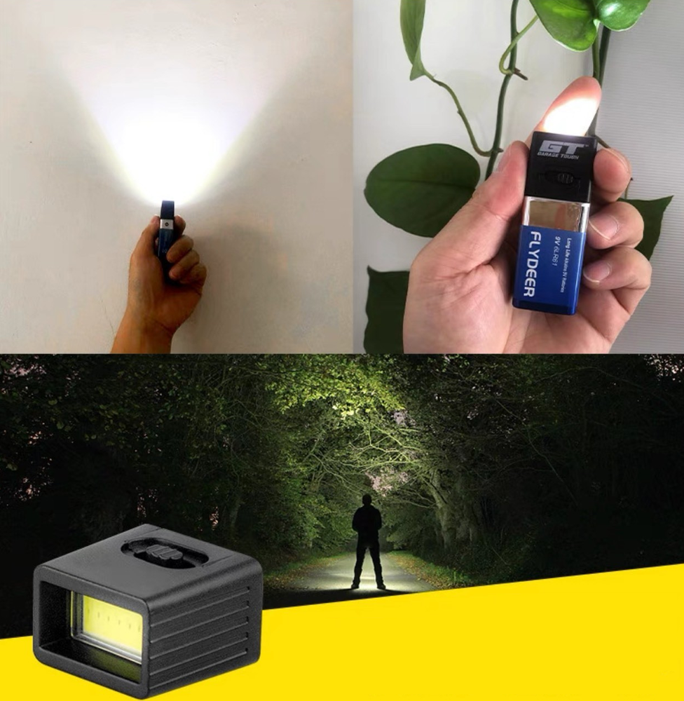 3PCS LED Handheld Mini Flashlight 9 Volt Bright Torch Camping Bicycle Riding