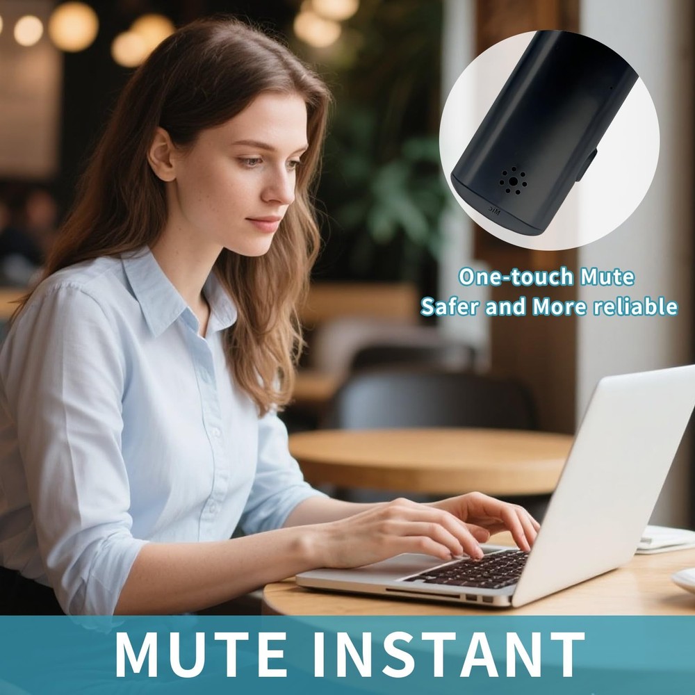 USB Microphone for PC Laptop Desktop Plug & Play Noise Cancelling Mini Mic