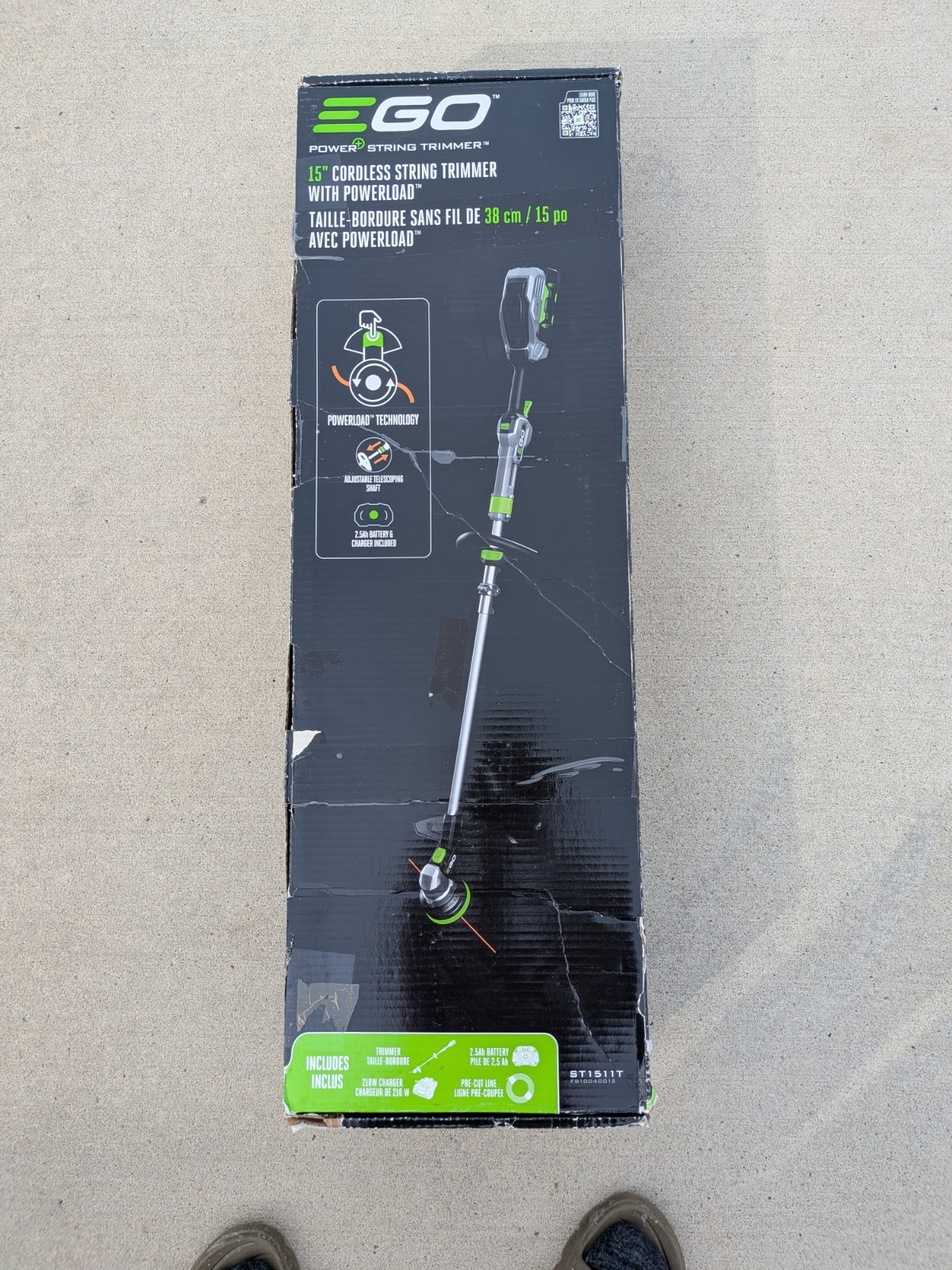 Ego ST1510T 56V Battery String Trimmer TOOL ONLY