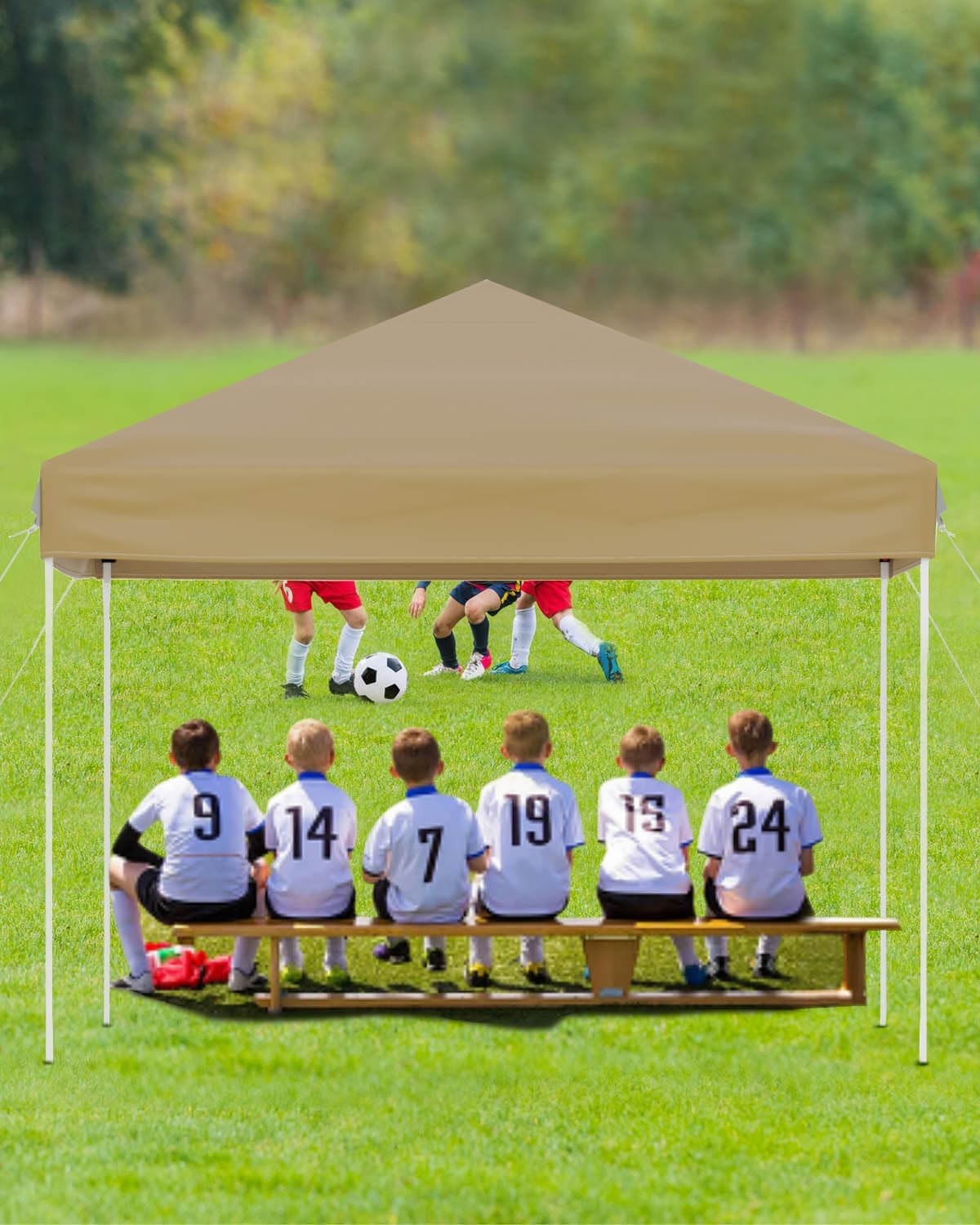 10 x 10 FT Pop Up Canopy, Outdoor Canopy Tent with Carry Bag & 4 SandBags