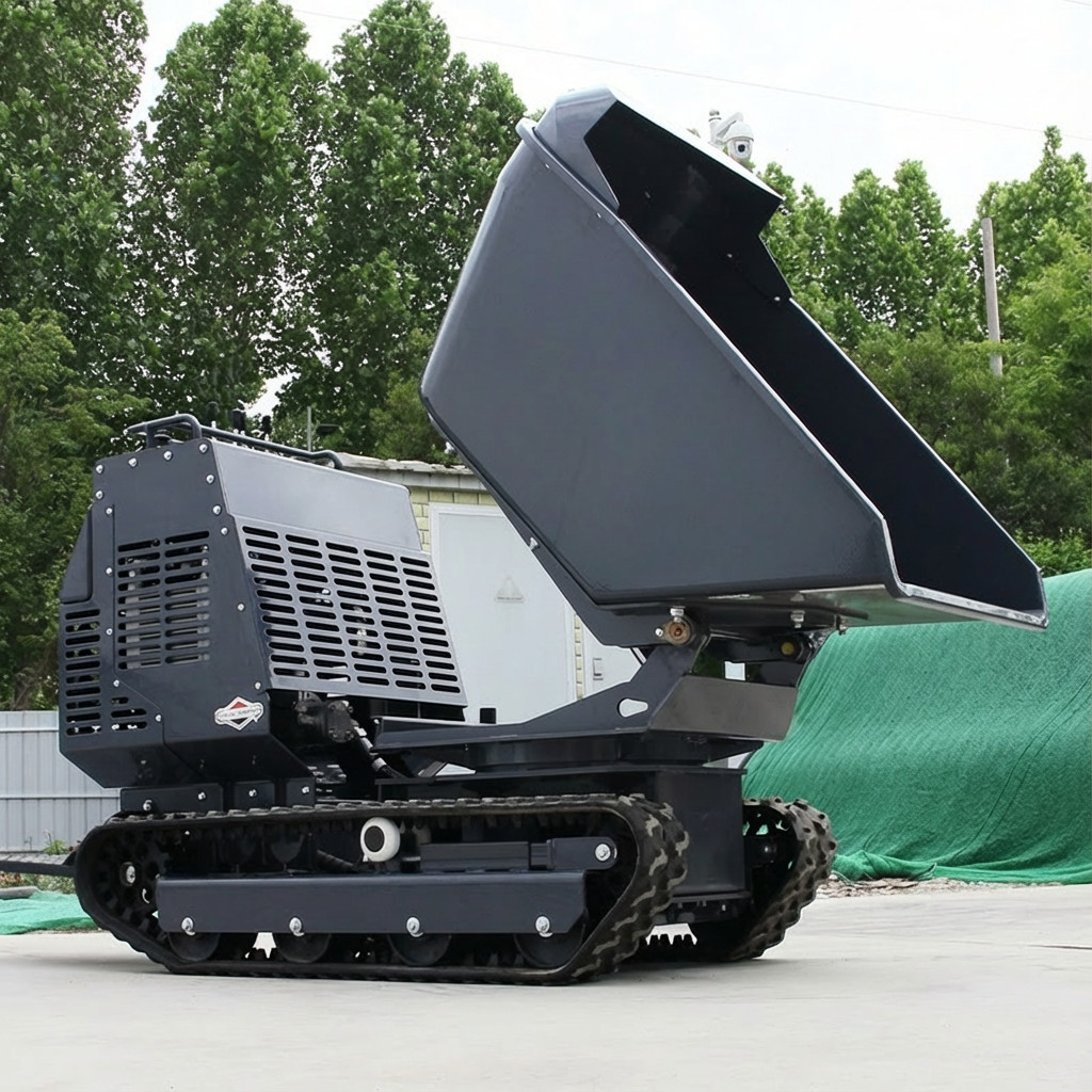 Rotation Dump Truck with B&S Engine Tracked Dumper Hydraulic Tipping Loader