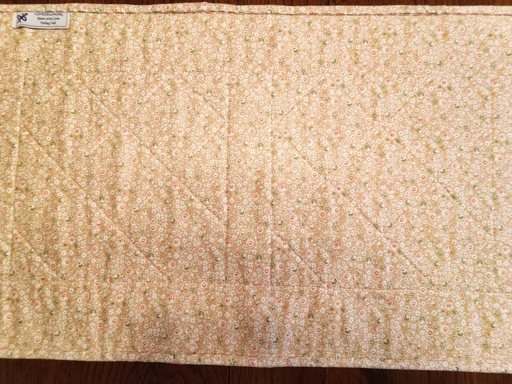 Harvest Second Spring Cinnamon & Cream Fall Handmade Table Runner Quilt