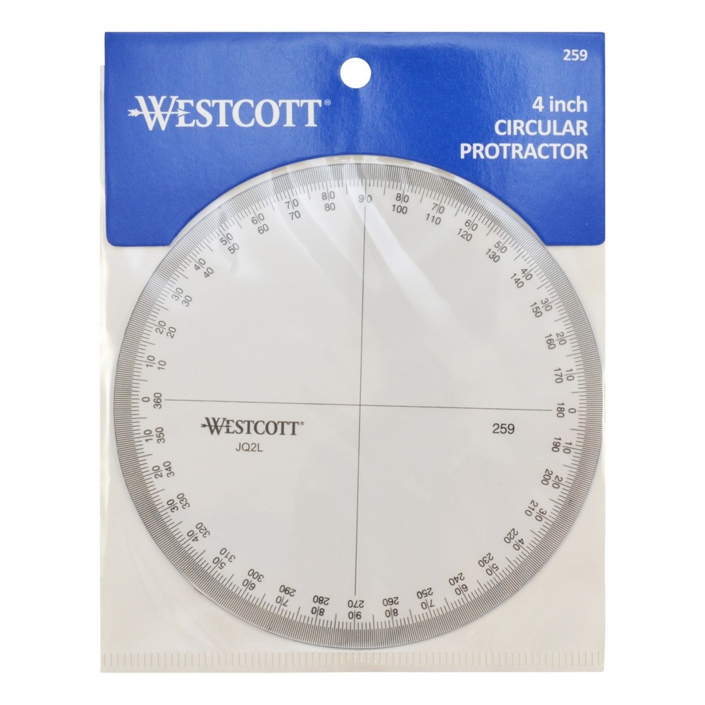 Westcott 259 – Precision Measuring Tool for School & Drafting, Circular Protract