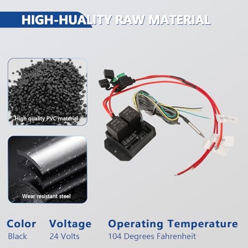 12V 24V Digital Radiator Fans Controller Switch Adjustable Temperature Range