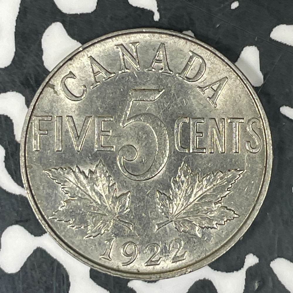 1922 Canada 5 Cents Lot#C8686 Nice!