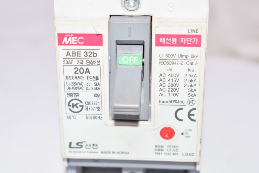 LS Industrial Systems ABE 32B, 20A, Circuit Breaker