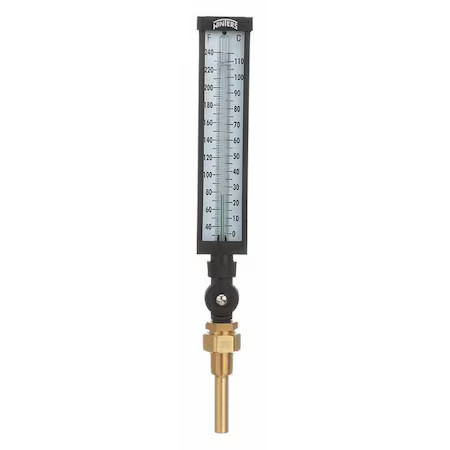 Winters Tim100lf. Thermometer, Analog, 30-240 Deg, 3/4In Npt