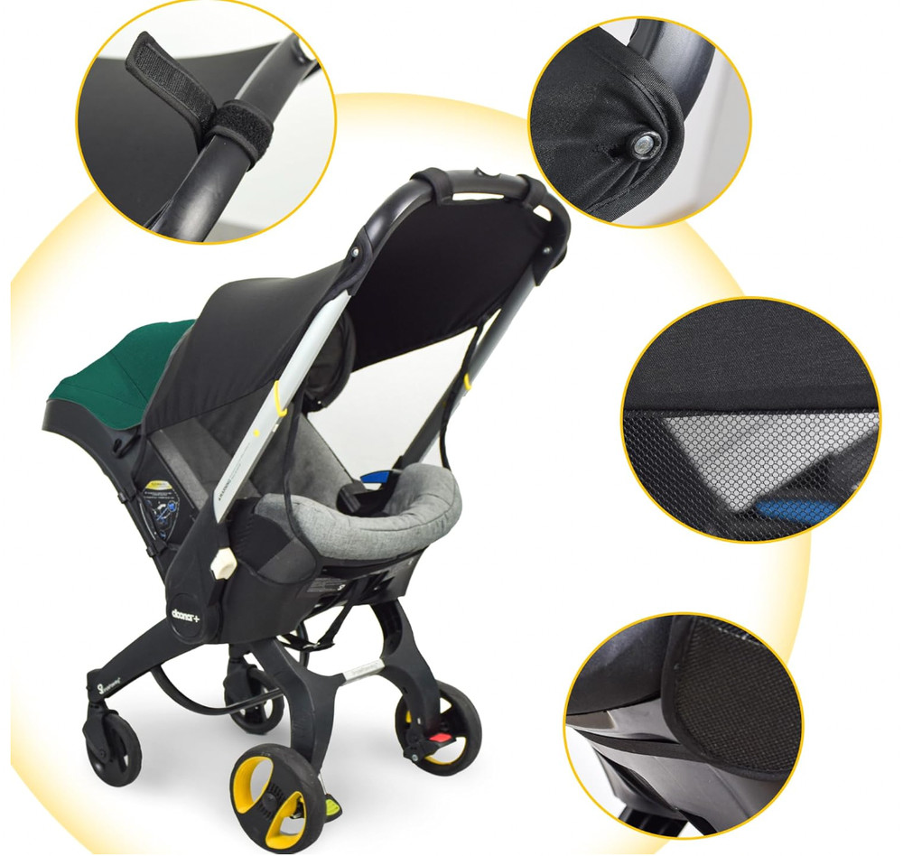 Custom Designed Sunshade Extension Compatible with Doona Car Seat Stroller, ...