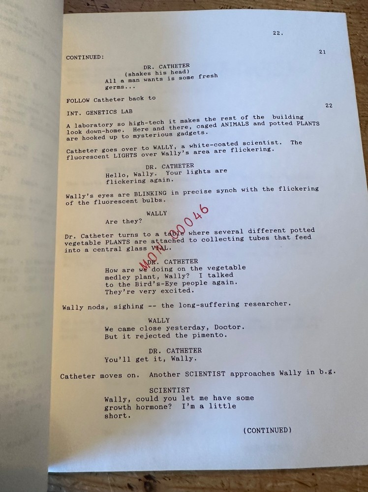 GREMLIN 2 THE NEW BATCH MONOLITH MOVIE ORIGINAL SCREENPLAY SCRIPT SECURITY CODE