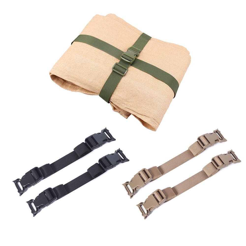 2pcs Backpack Accessory Strap Luggage Straps Cover Molle Fixed Strap with Buckle