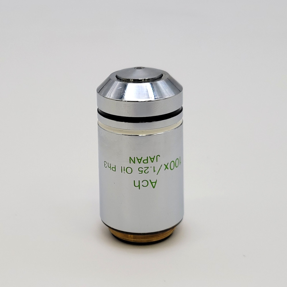 Olympus Microscope Objective Ach 100x Oil Ph3 Phase Contrast