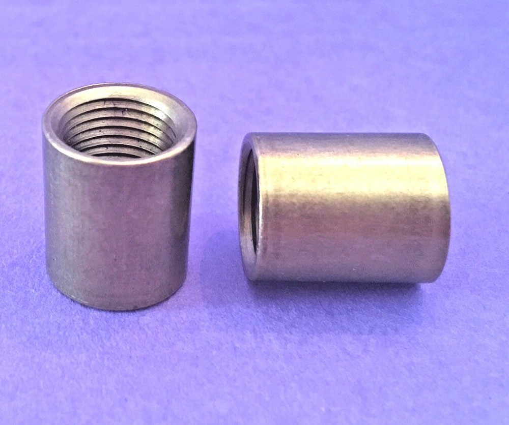 Solid Brass Barrel Coupling 5/8" tall UNFINISHED BRASS 1/8 IPS (3/8") LAMP PART
