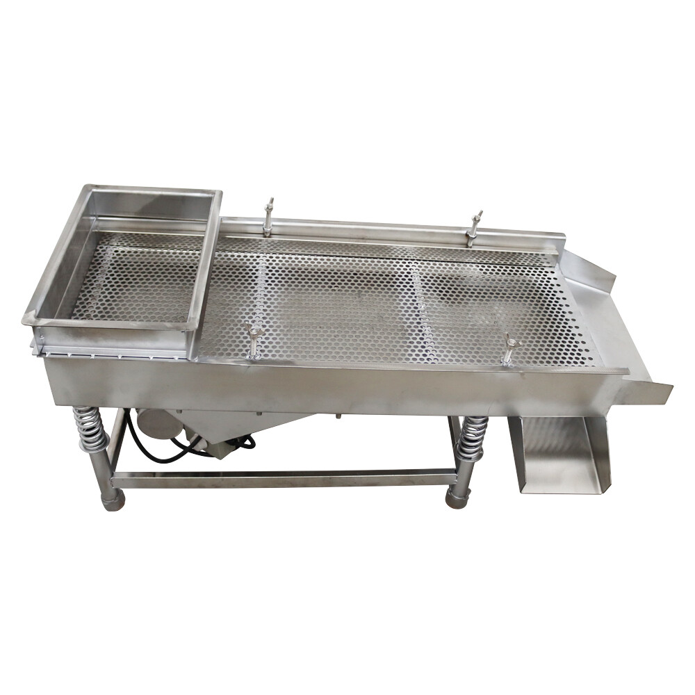 Electric Shaker Stainless Steel Linear Vibrating Screen Sifter with 7mm Screen