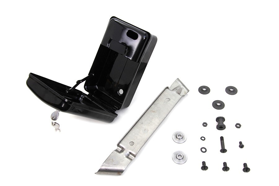 Harley Tool Box Knucklehead EL FL Black UL Mount Kit 1936-1947 V-Twin 50-0041 X3