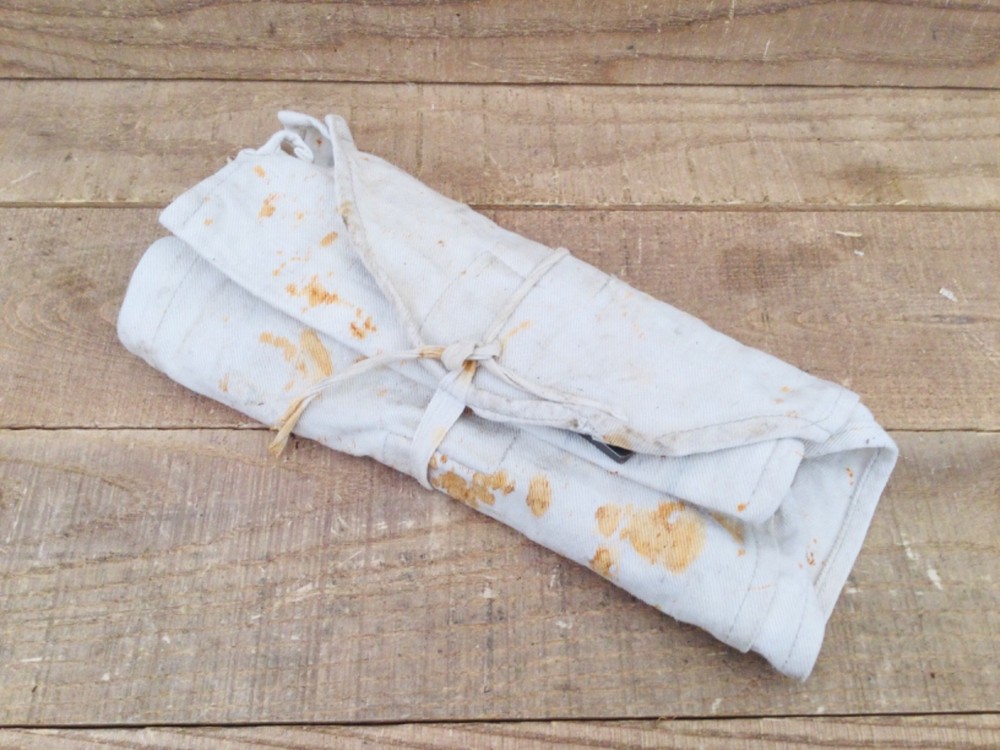 Vintage Carpentry Drill Brace Bits Selection & Tool Roll Woodworking Auger Bits