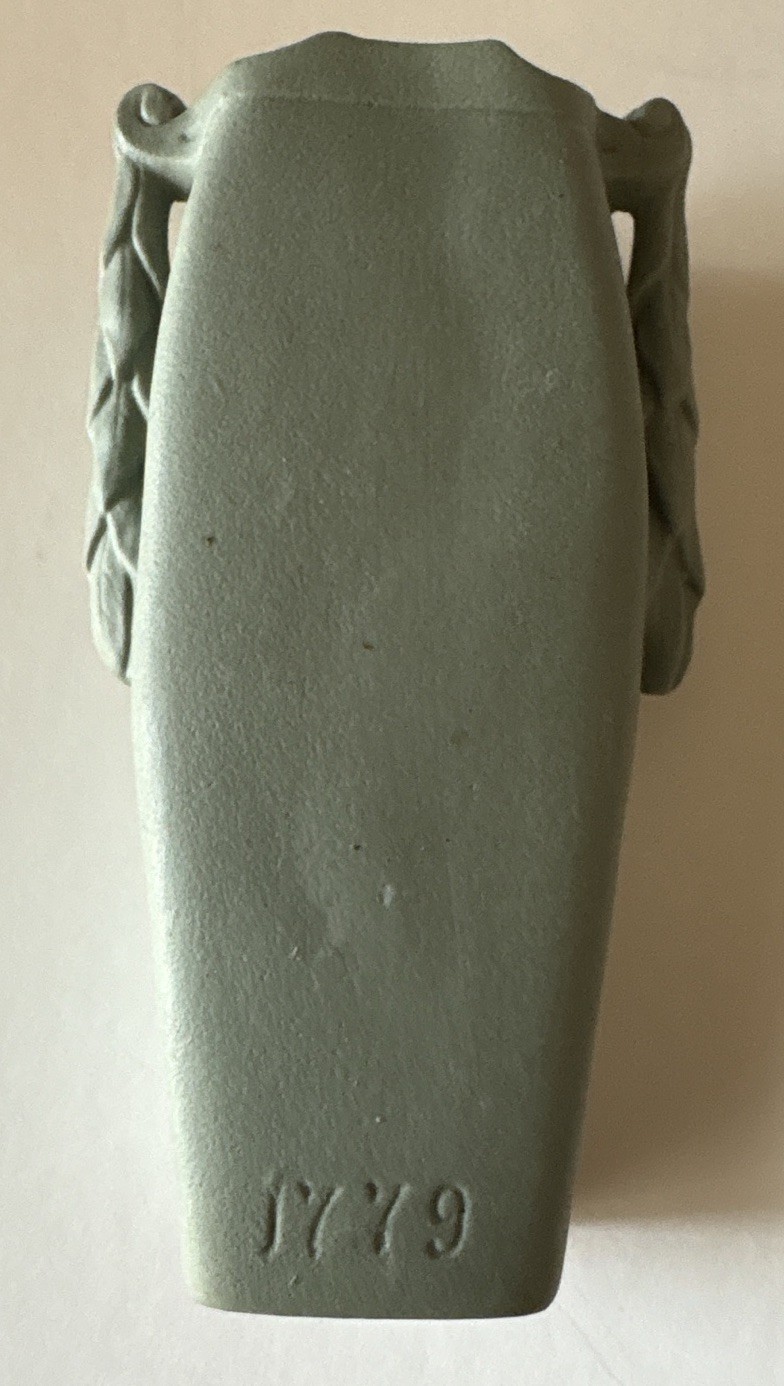 Antique German Commemorative Bisque Vase Kaiser Wilhelm Franz Joseph 1779 c.1914