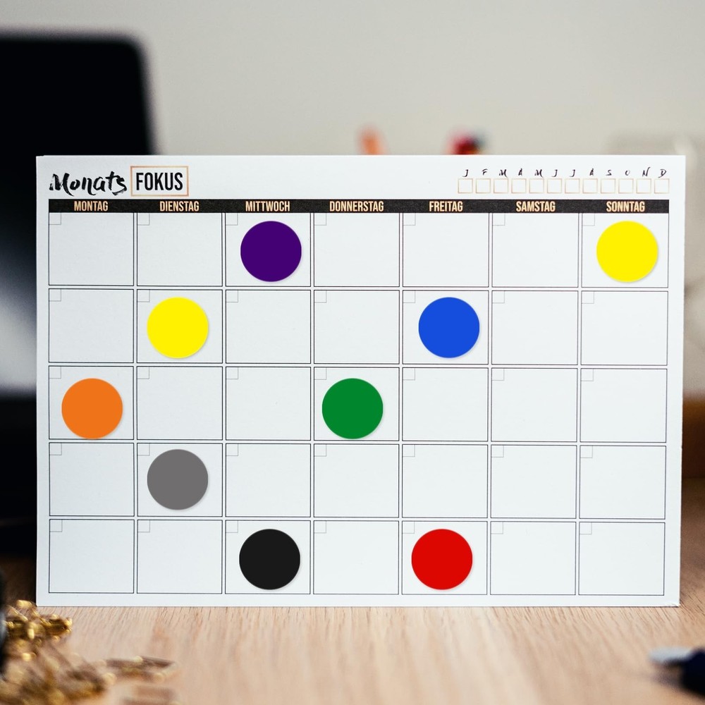 10 Colors Dot Stickers 3/4 Inch Colored Round Labels Color Coding Polka Stick...