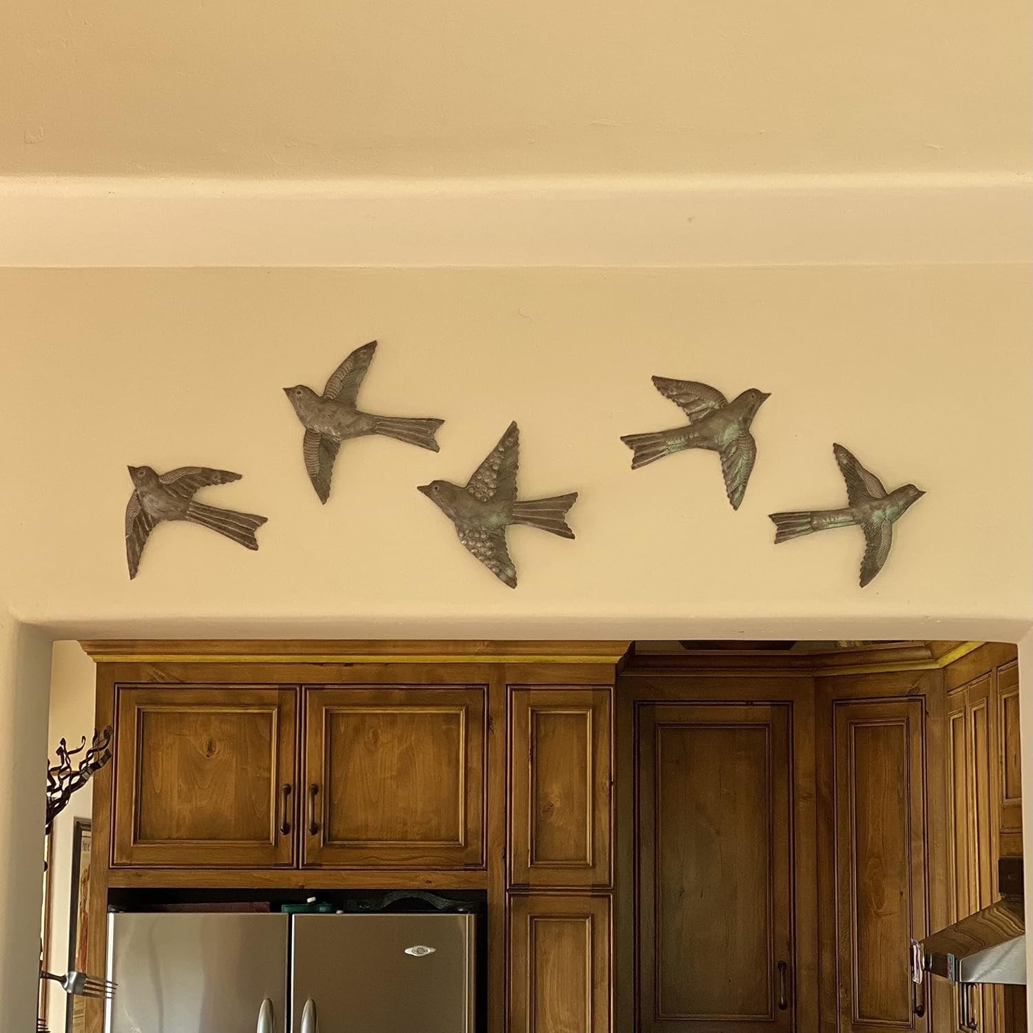 Birds, Metal Wall Decor set of 5, Recycled, Haiti Fair Trade Project
