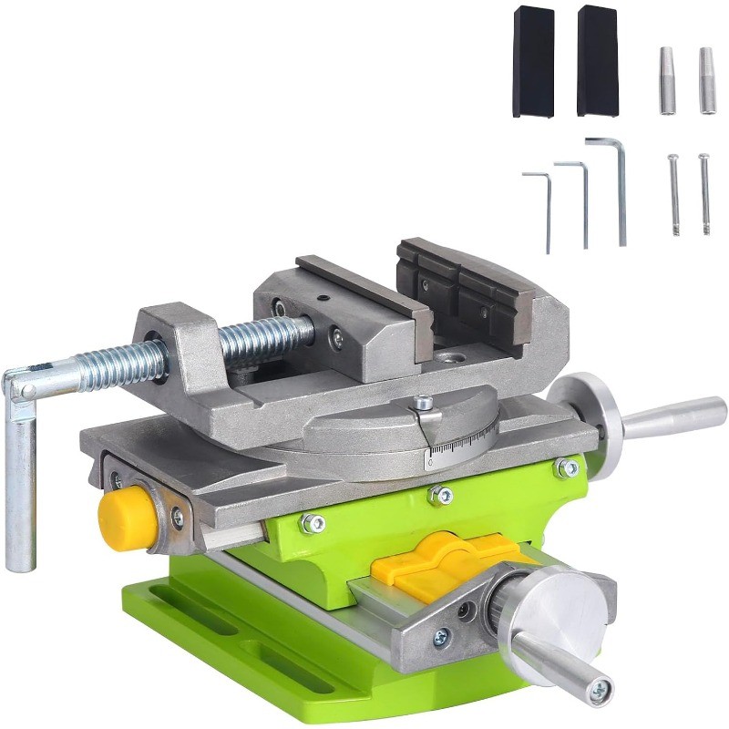 Cross Slide Drill Vise 2 Way X-Y Compound Vise, Multifunction Worktable Milling