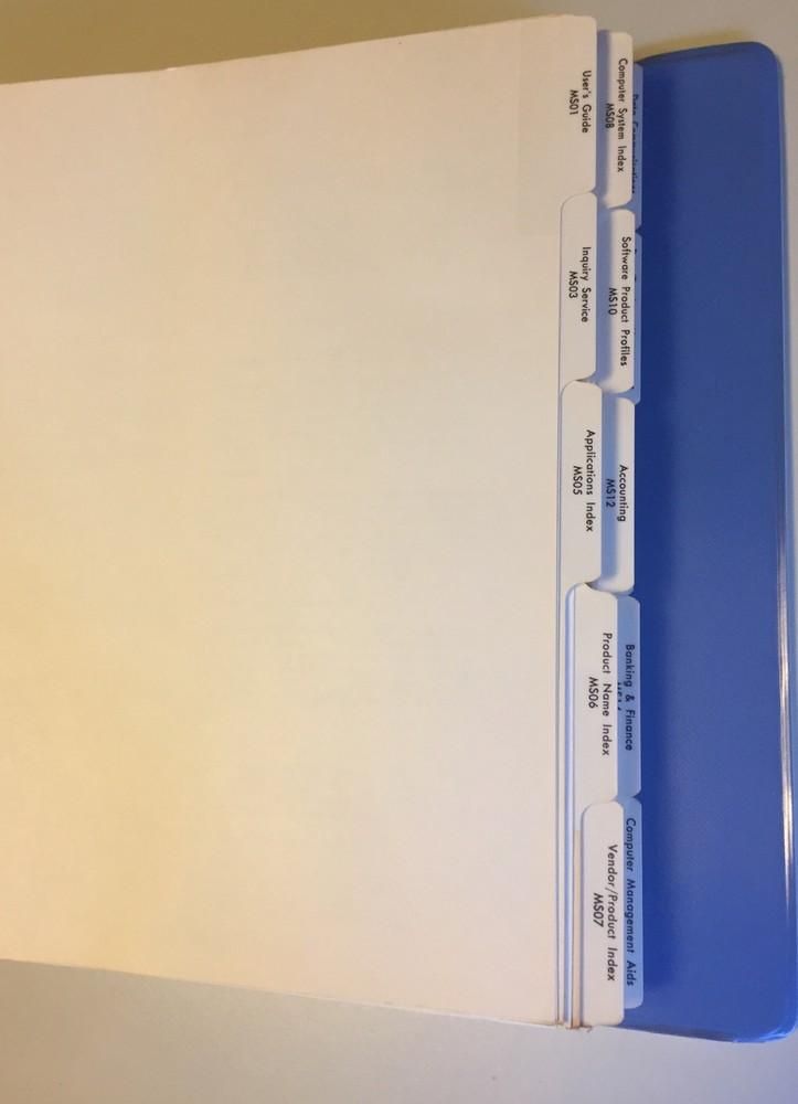 Vintage 1982 DATAPRO Directory Of Microcomputer Software Binder 1 & 2