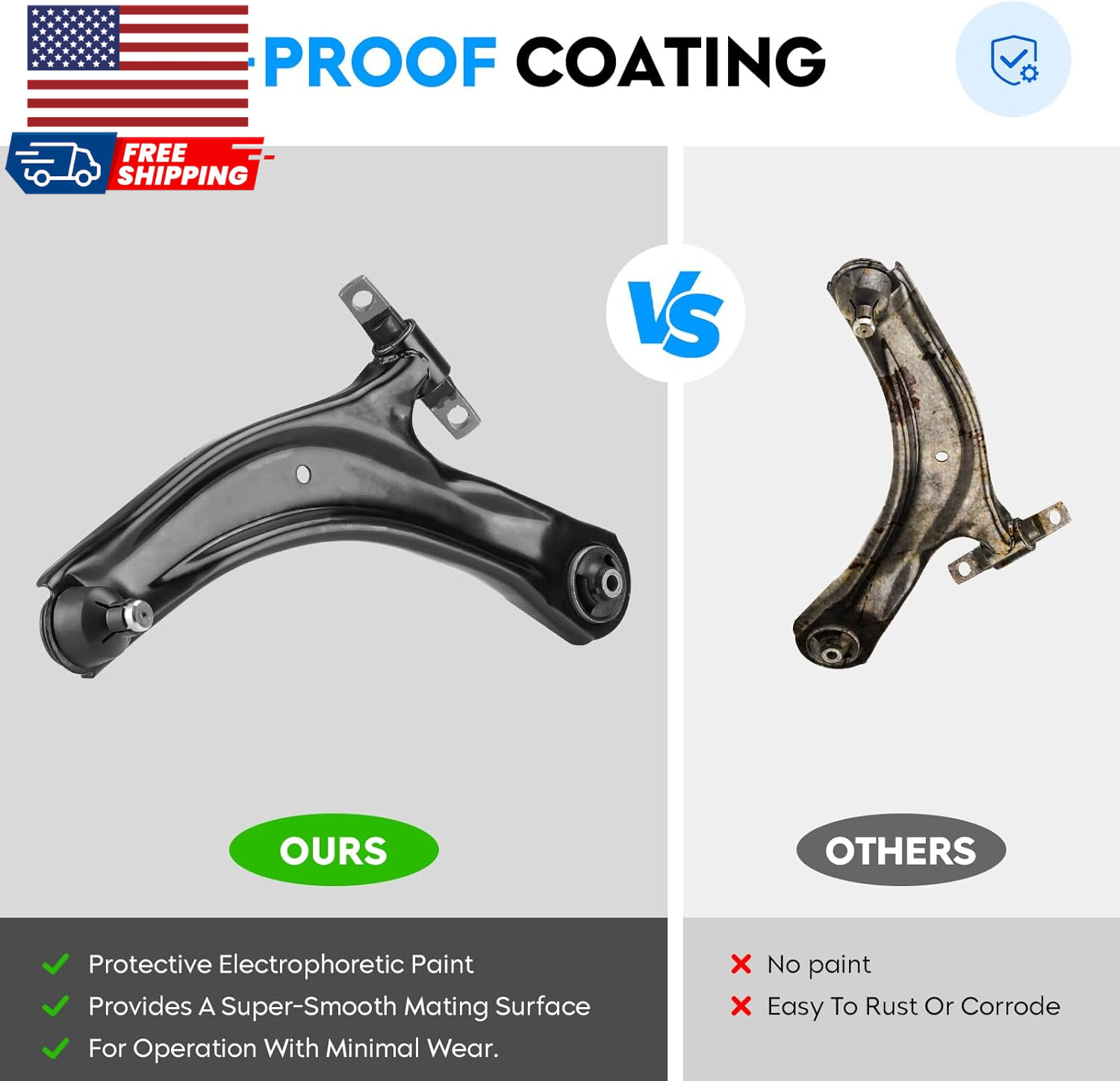 Front Lower Control Arm + End Link for Nissan Rogue 2008-2013 & Select 2014-2015