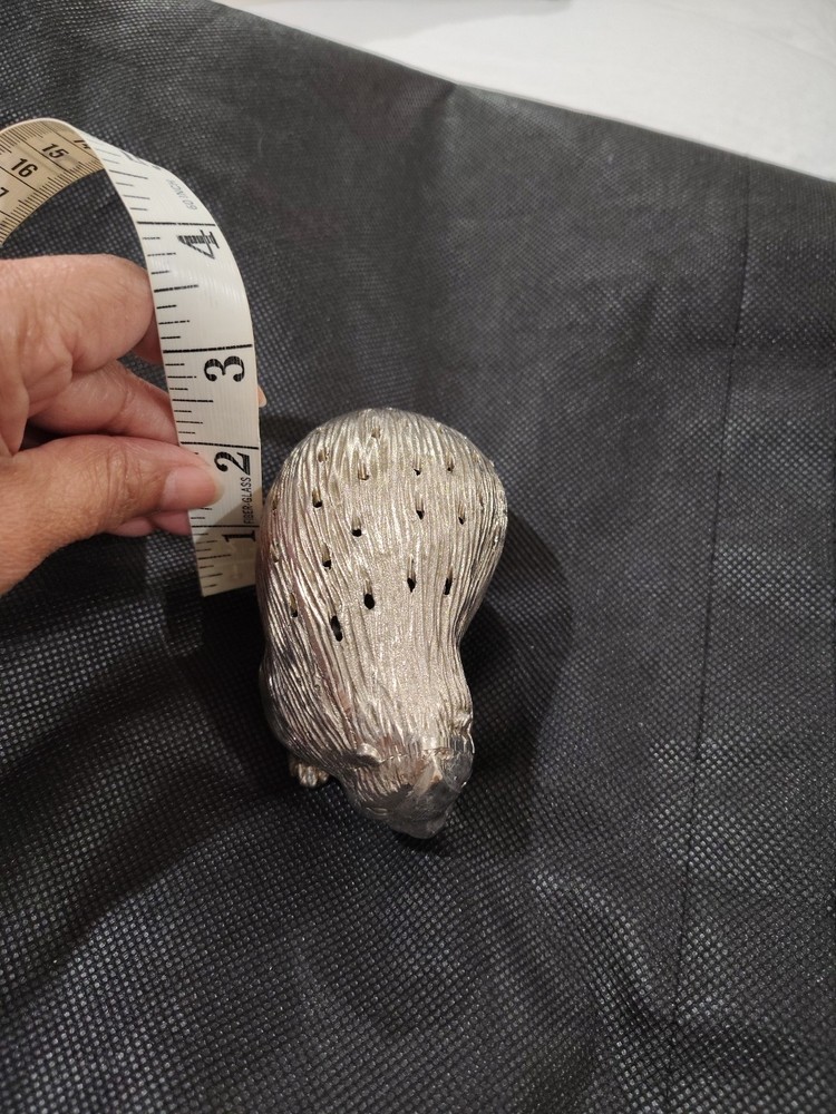 Silverplate Vintage Porcupine Charcuterie Toothpick Holder Housewarming Japan