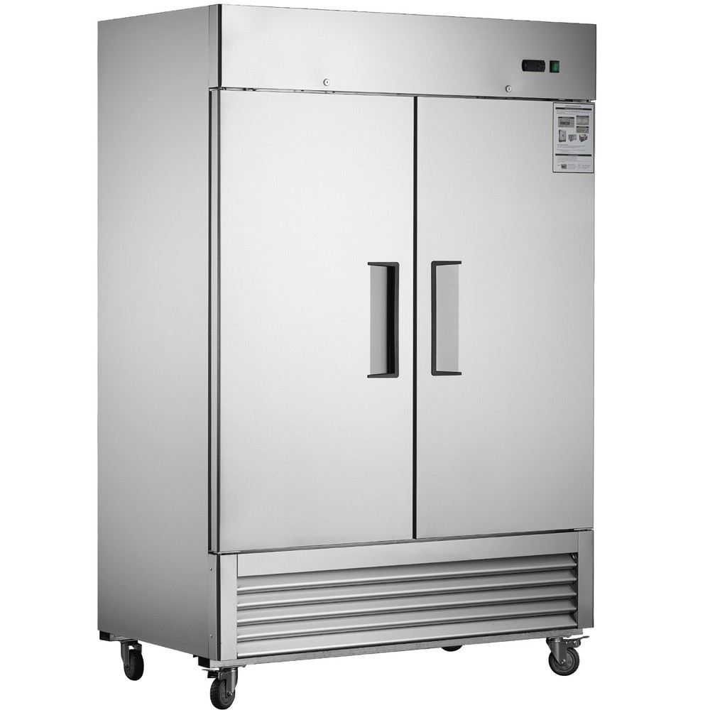 54" Commercial Merchandiser Refrigerator 2 Solid Doors 42.2Cu.ft for Restaurant