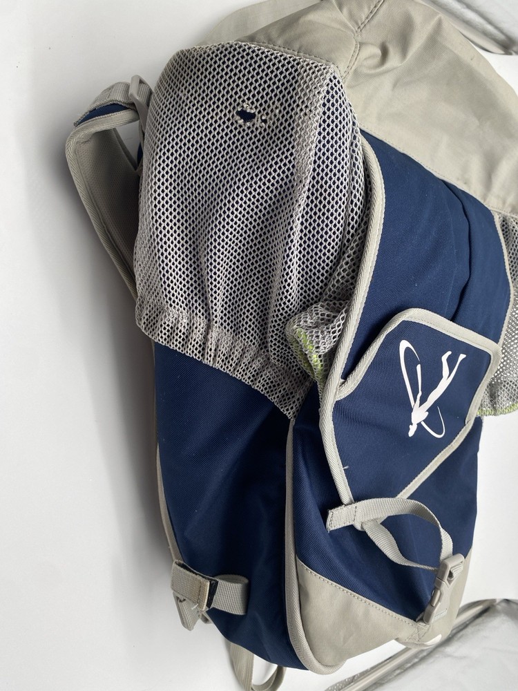 Nike Swingman Softball Baseball Backpack Multiple Pockets Gray /Blue