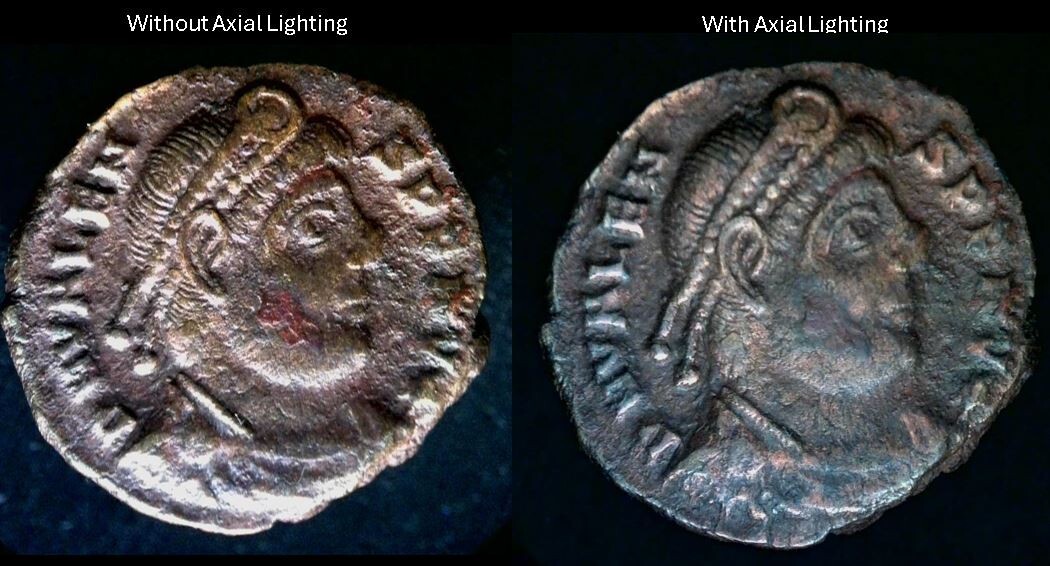 Axial Lighting Cube with diffuser for coin photography with Pro Photo Glass