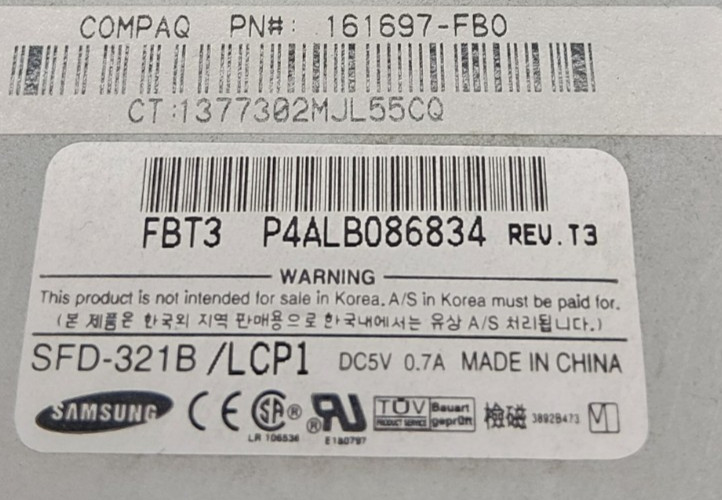 Panasonic JU-257A606P Floppy Disk Drive