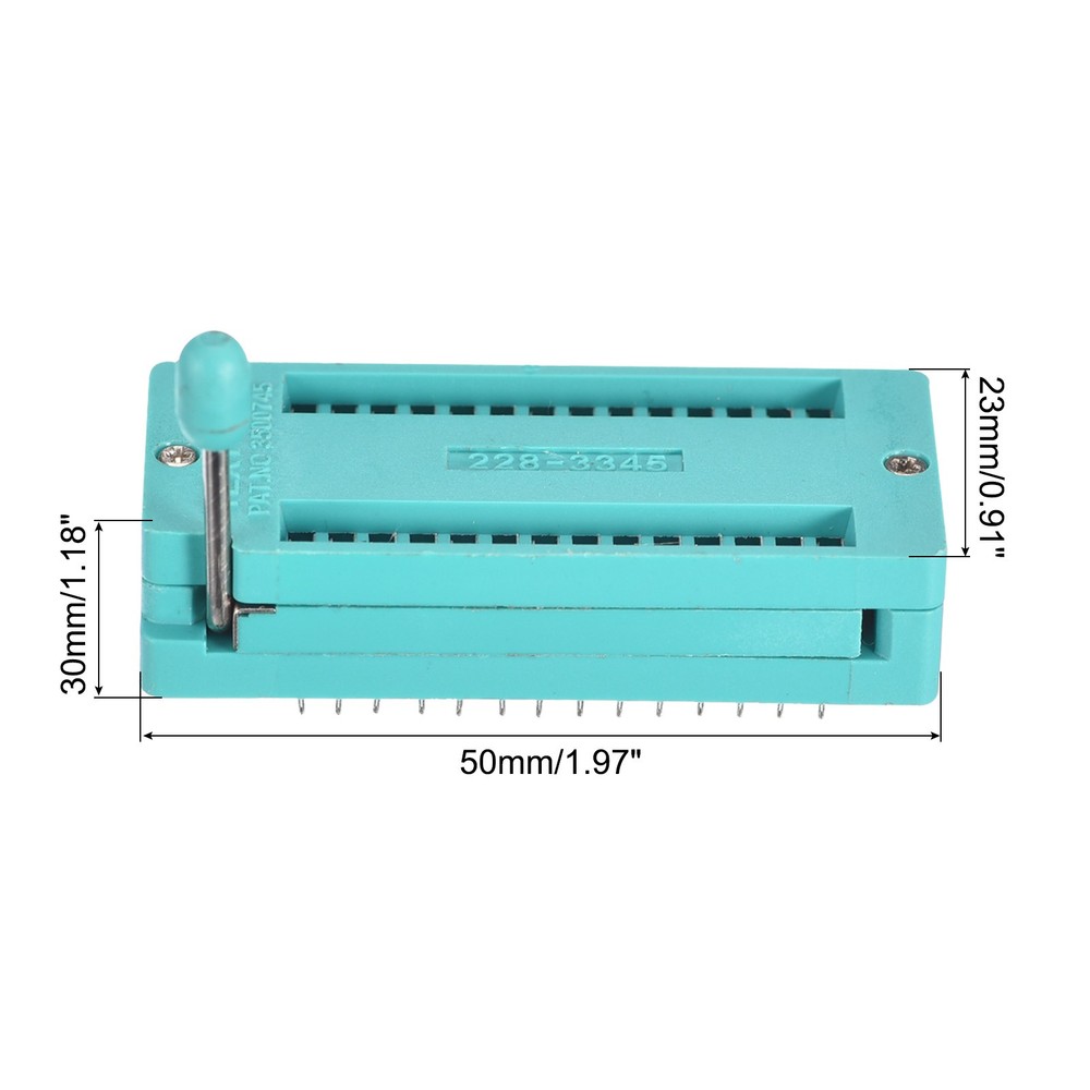 5 Pack Universal IC Test ZIF Socket 28 Pin 3.0mm Pitch for Microcontroller Chip