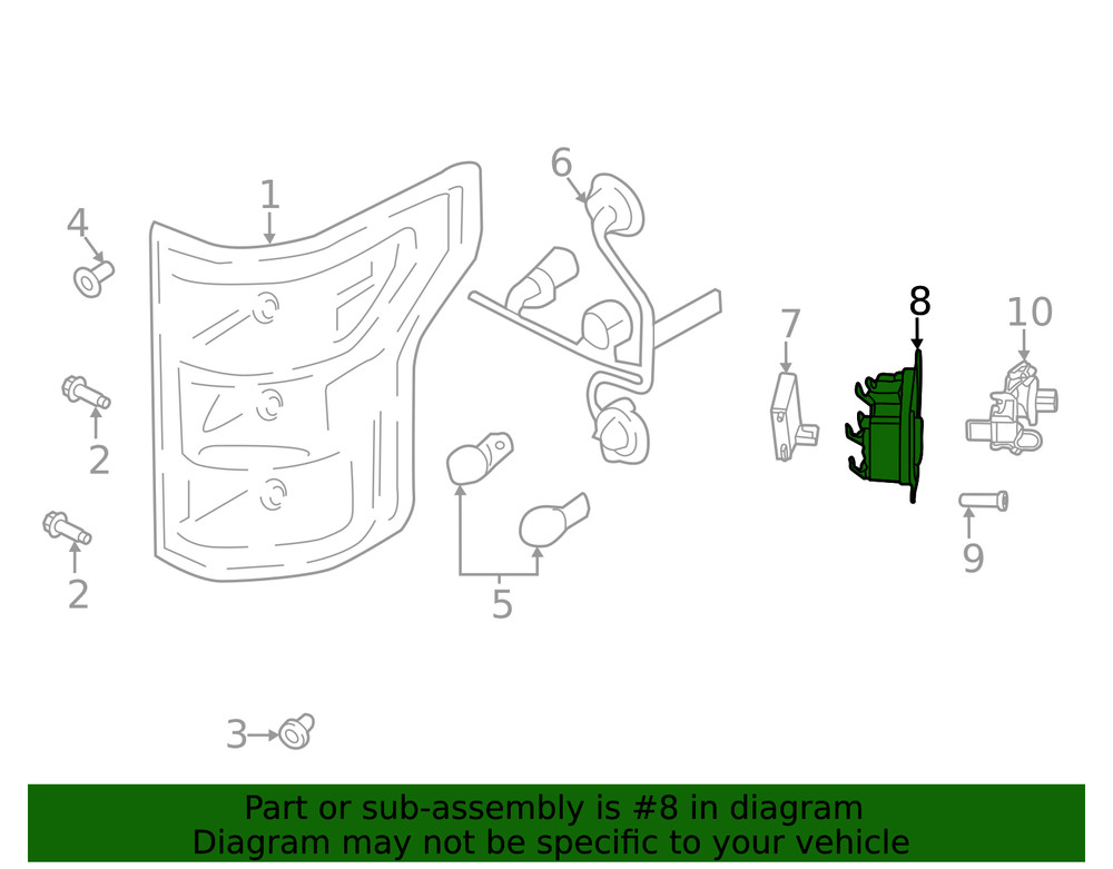 Genuine Ford Blind Spot Detection System Warning Sensor Bracket ML3Z14D189M