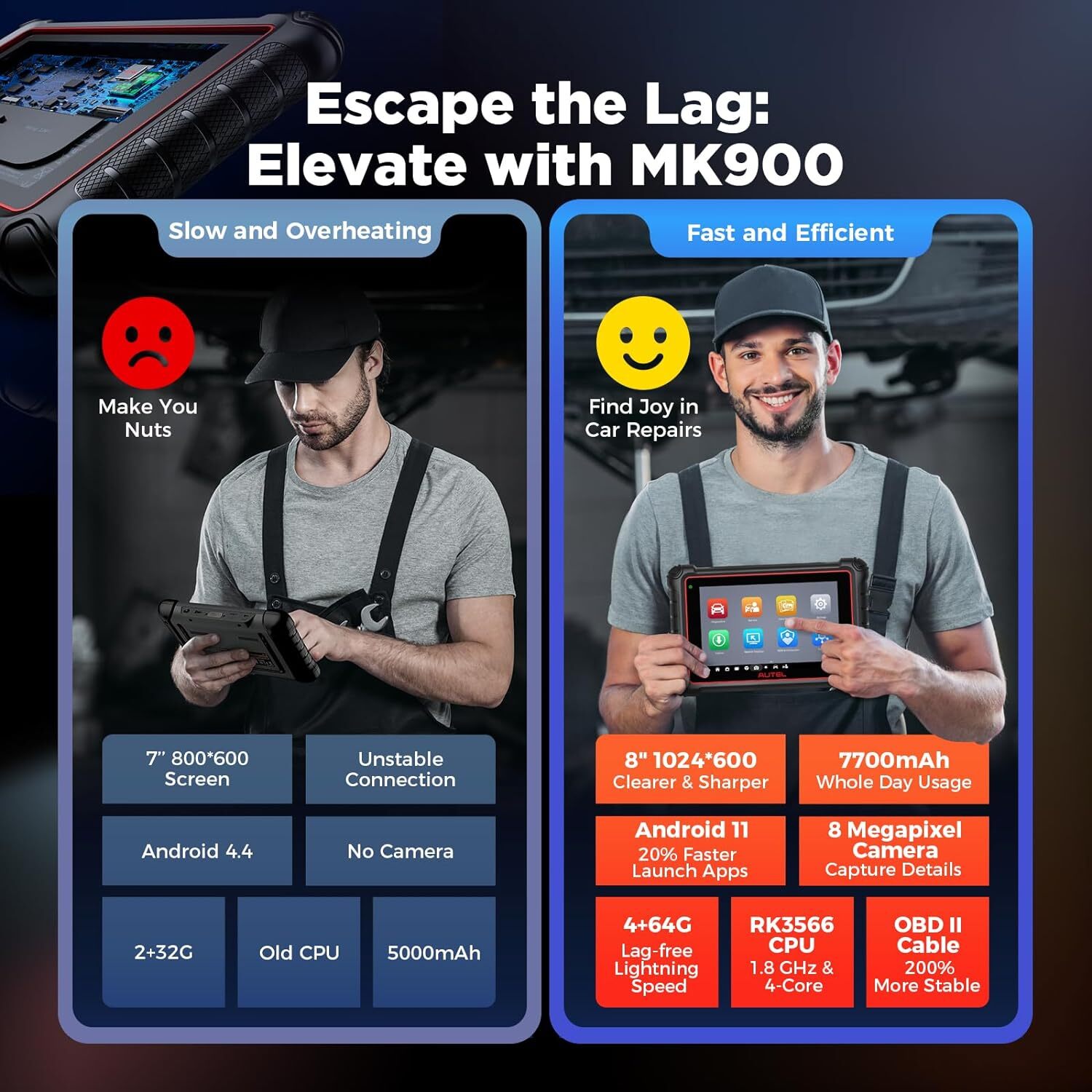 2024 Autel MaxiCOM MK900 MK900BT MX900 Auto All System Diagnostic Scanner Tool