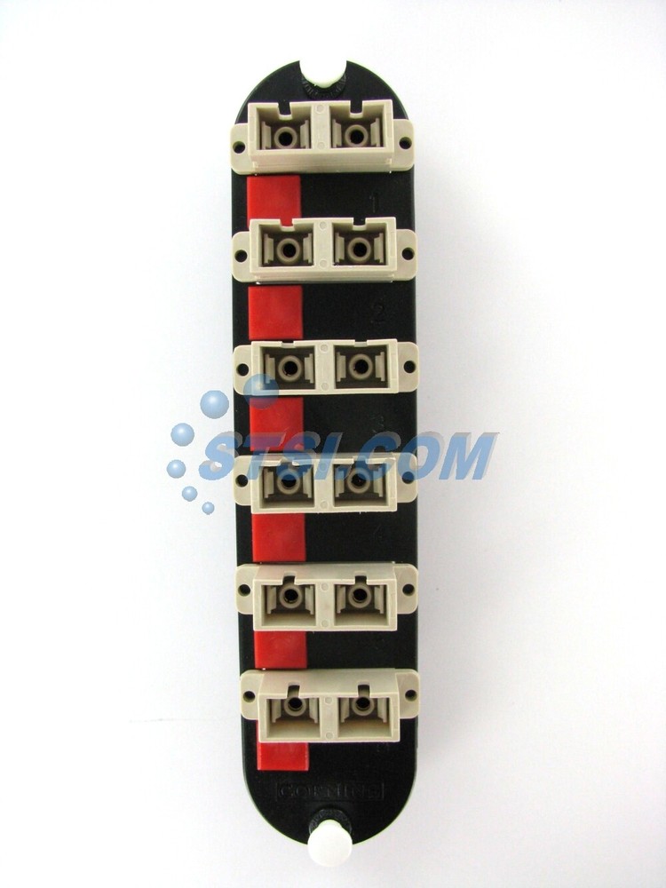 Corning CCH-CP12-91 Patch Panel, 6 SC Duplex OM1 Multimode 62.5 Adapters ~STSI