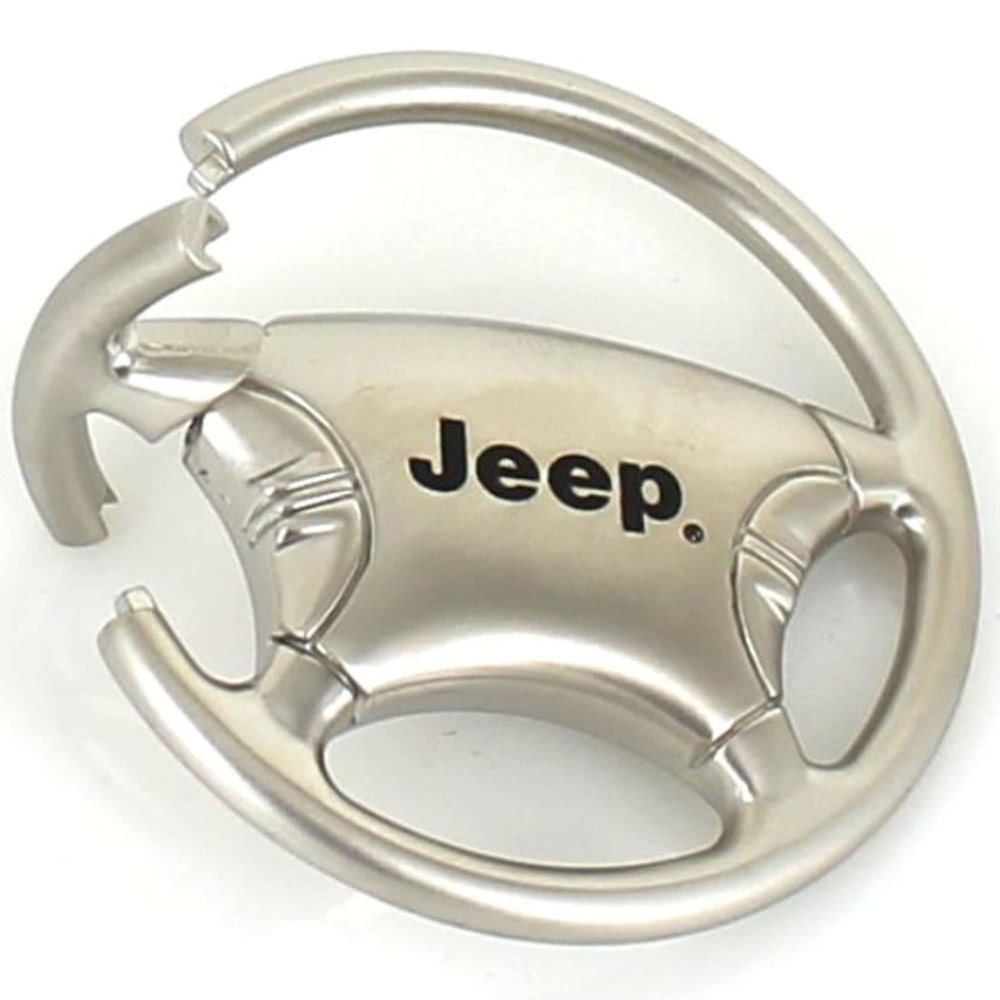 Jeep Steering Wheel Keychain (Chrome)