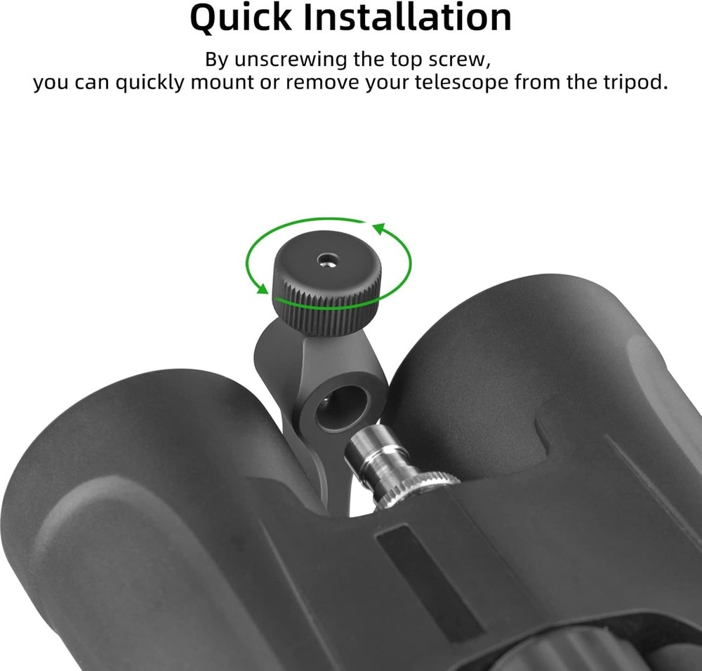 Compact Waterproof Binocular Mount - Quick-Release, Compatible with Arca-Swiss