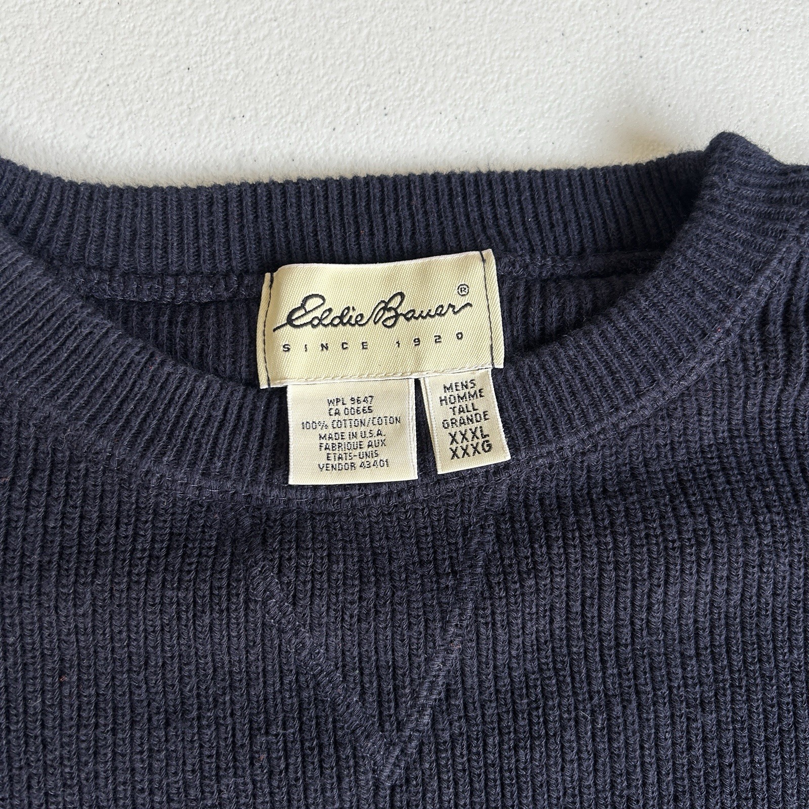 Vintage 90s Fisherman Sweater Mens XXXL Tall Ribbed Chunky Preppy Grunge Indie