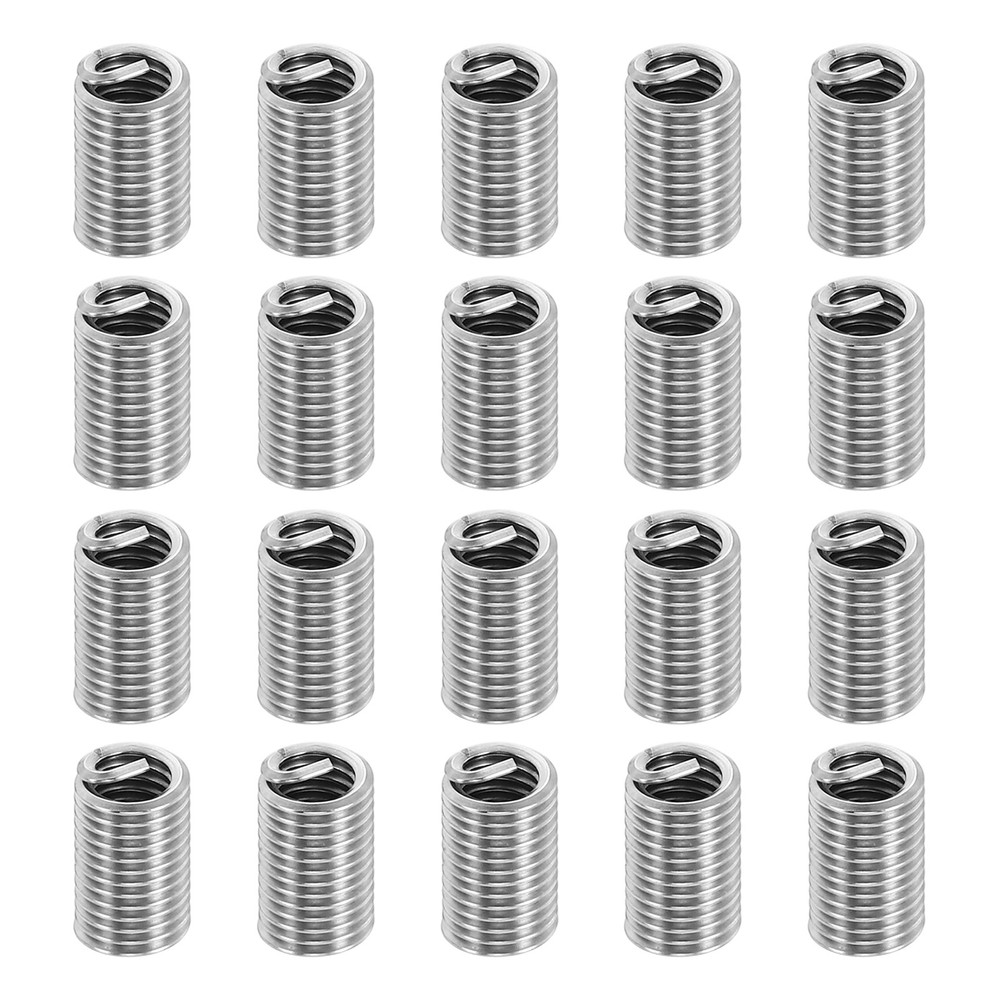 20pcs Wire Thread Inserts 8#-32 UNC 3D 12.6mm Helical Threaded Sleeve