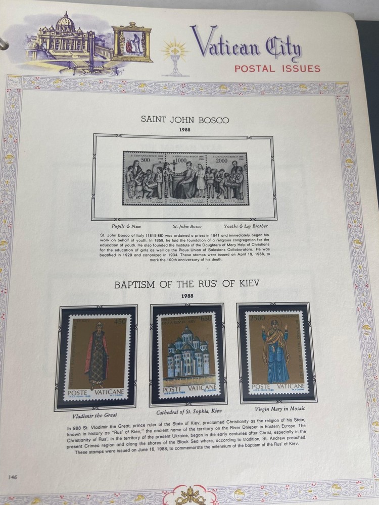 Joystamp: Awesome White Ace Vatican City Album Pages Mint Never Hinged