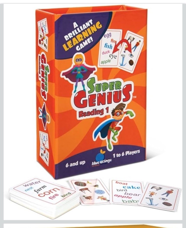 Super Genius Reading 1 Learning Card Game (Complete And Only Played Once)