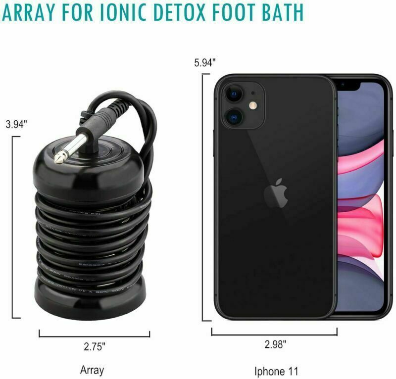 Portable Ionic Detox Foot Bath Spa Machine Kit Ion Aqua Cleanse With Hand Belt