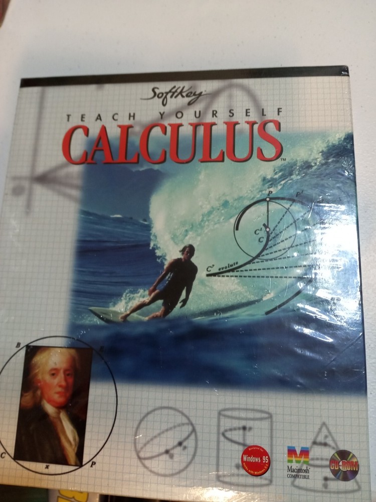 Calculus PC Cd by Soft Key 1995  w/ Acrobat Reader for Manual Vintage