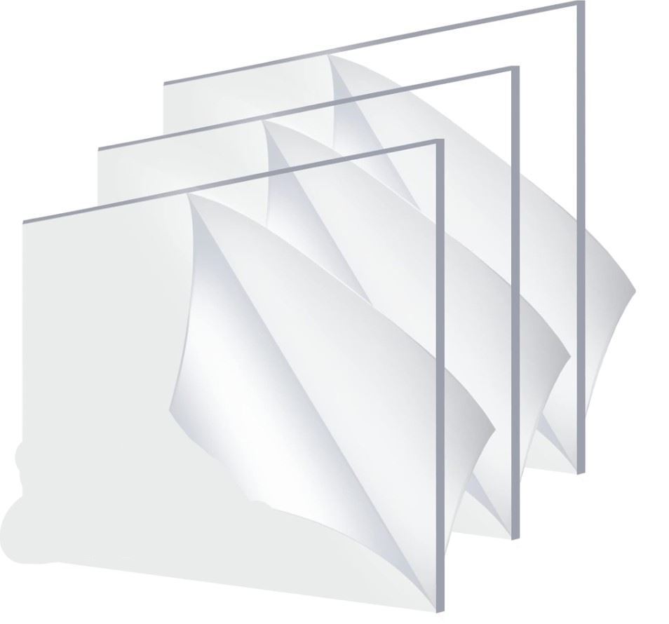 3 PACK Clear Polycarbonate Sheets: Tougher than Acrylic - Multiple Sizes