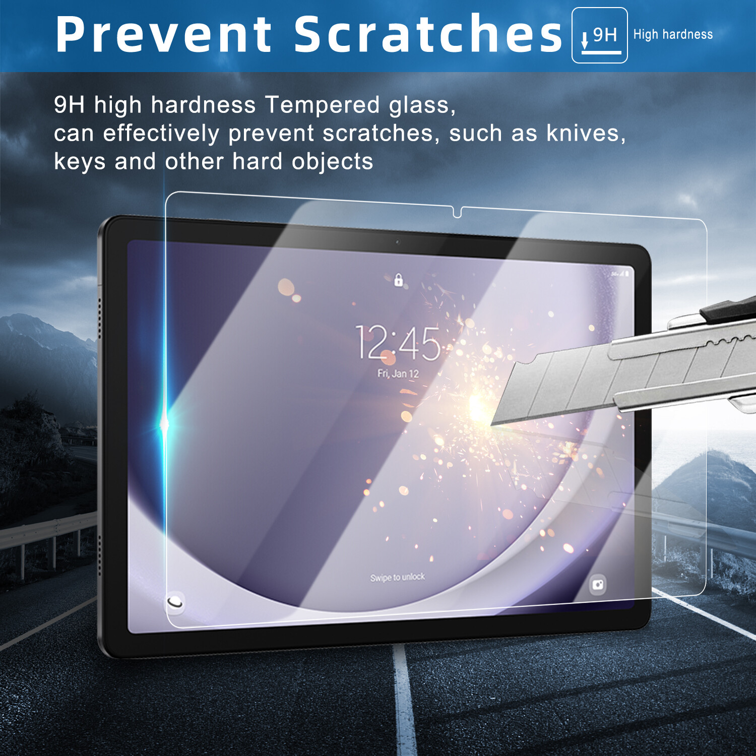 For Samsung Galaxy Tab A11+ 2025 11" Leather Stand Case / Glass Screen Protector