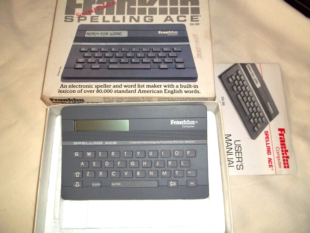 Franklin Spelling Ace SA-98 Second Edition Open Box complete