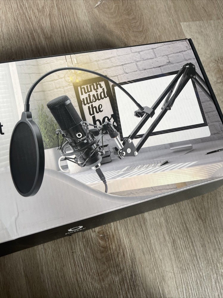 Rofeer Microphone Set Professional USB Condenser Open Box Never Used Complete