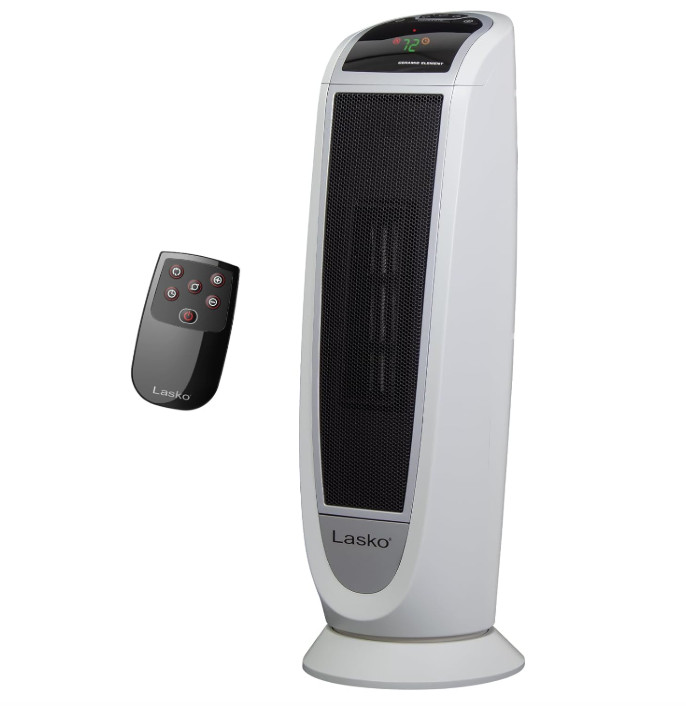 1500W Ceramic Tower Heater – Oscillating Digital Heater with Timer & Remote
