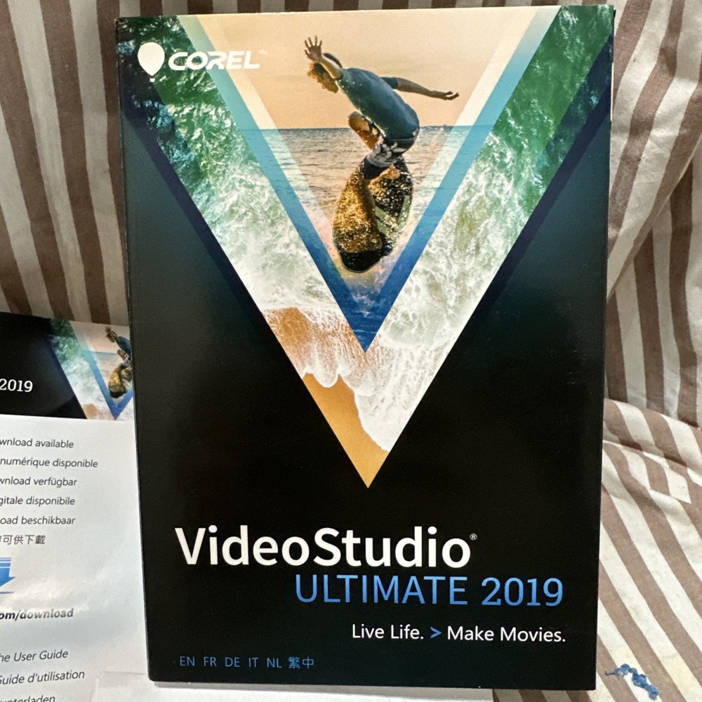 Corel VideoStudio Ultimate 2019 Open box. Cd damaged Download only Activa Code